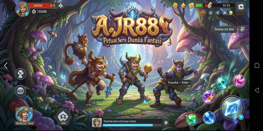 Screenshot gameplay AJR88 yang menampilkan petualangan seru di dunia fantastis.