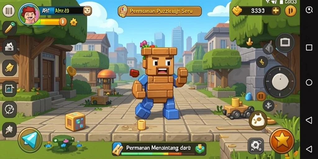 Tampilan permainan API33 yang penuh warna dan menantang.