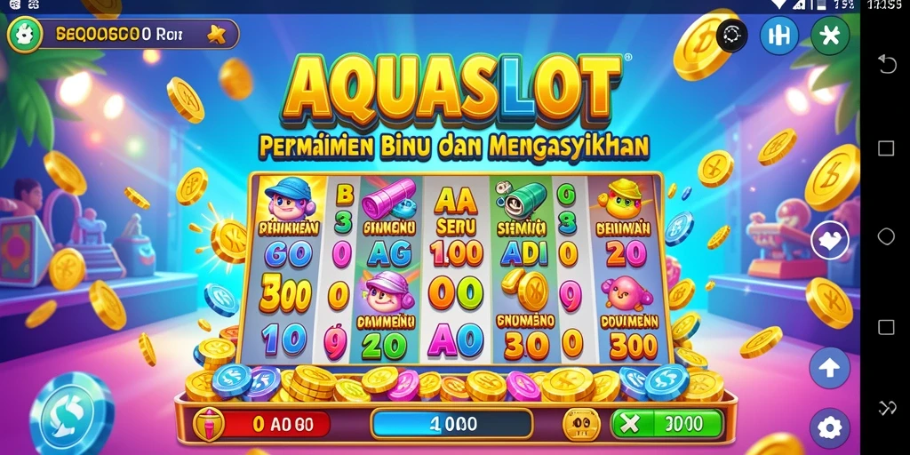 Gameplay AQUASLOT yang mengasyikkan dalam permainan Bingo.
