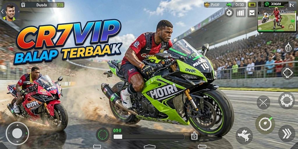 Tampilan menarik gameplay balap motor di CR7VIP.
