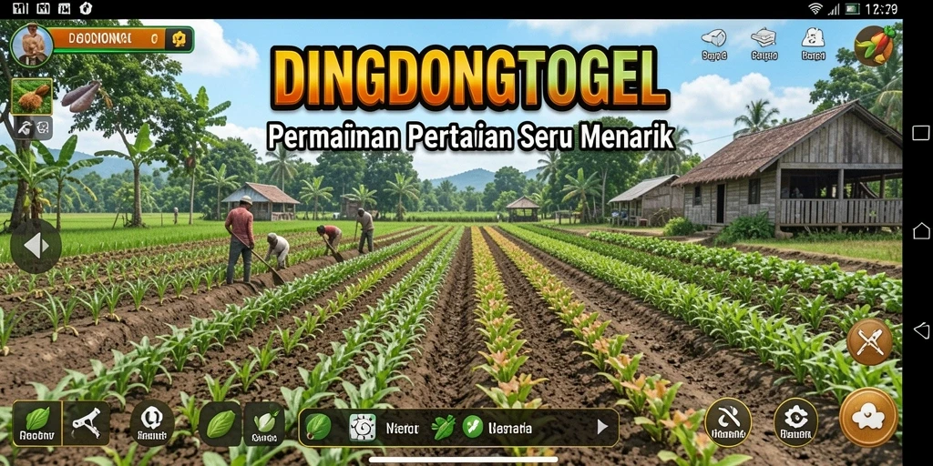 Tampilan menarik dari gameplay DINGDONGTOGEL saat berkebun.