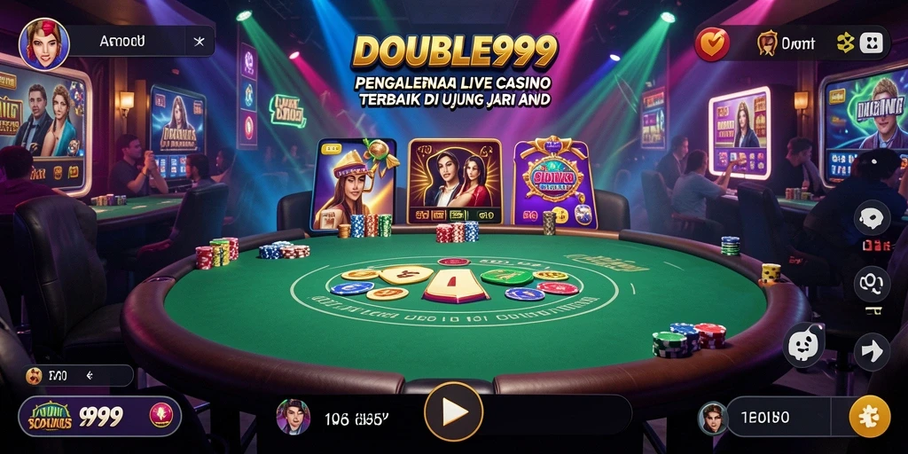 Tampilan gameplay Live Casino yang mendebarkan dan interaktif.