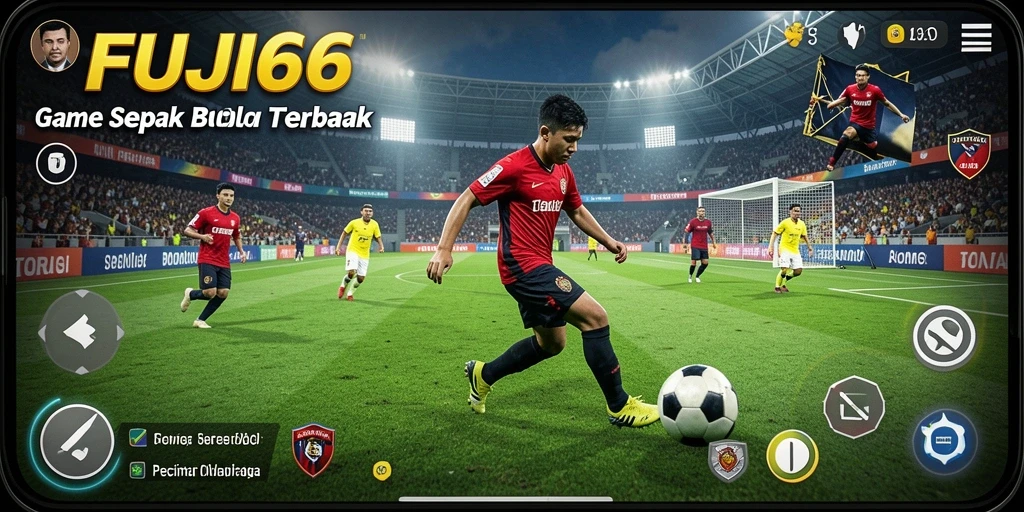 Tampilan menarik dari gameplay FUJI66 dengan aksi sepak bola yang seru.