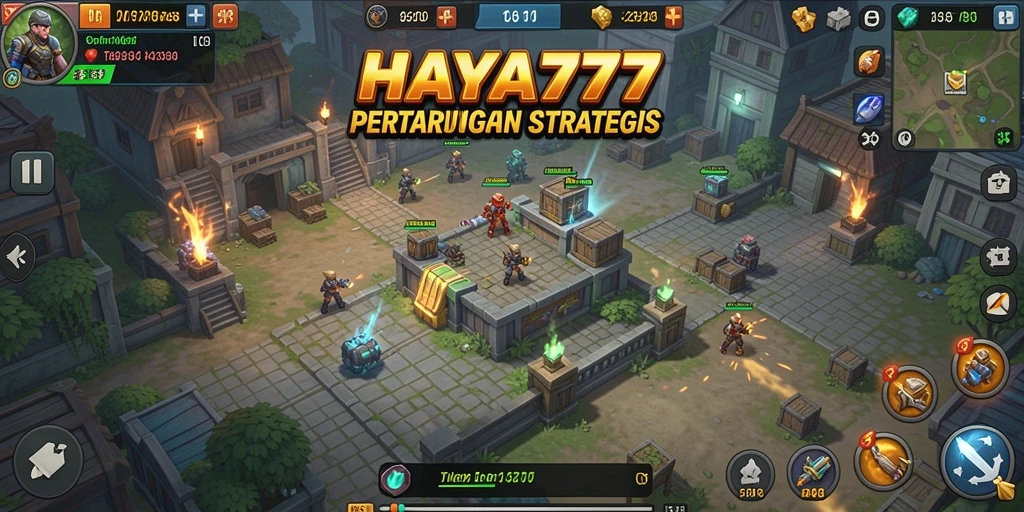Screenshot gameplay TOWER DEFENSE HAYA777 yang menampilkan strategi menara.