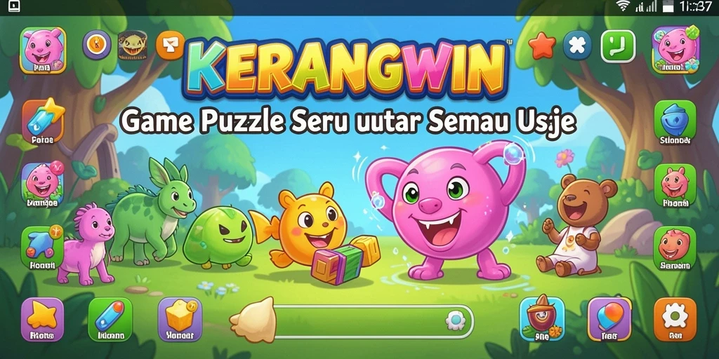 Tampilan gameplay seru dari KERANGWIN dengan teka-teki menarik.