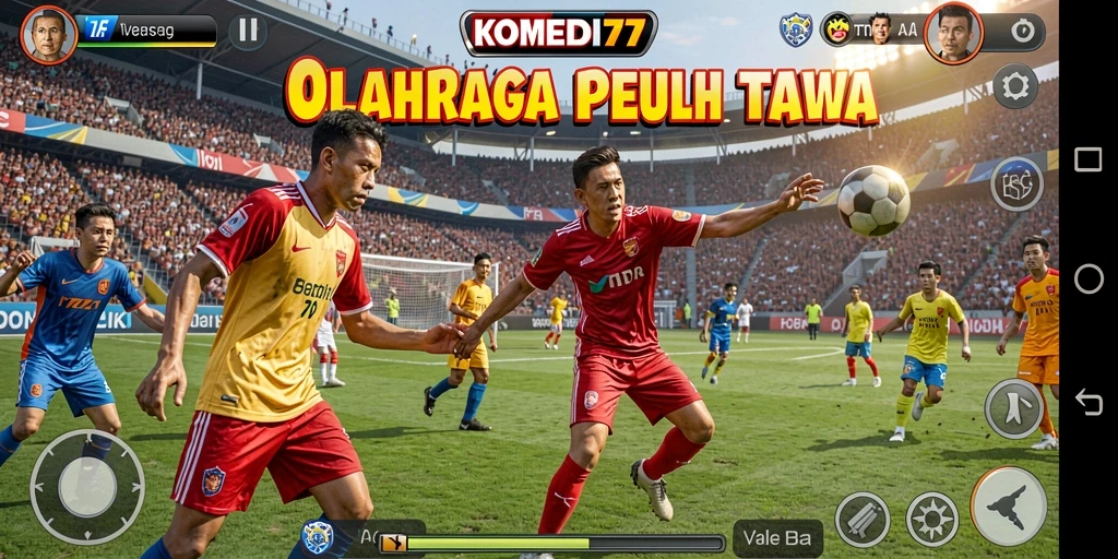 Tampilan gameplay KOMEDI77 yang penuh aksi dan tawa.