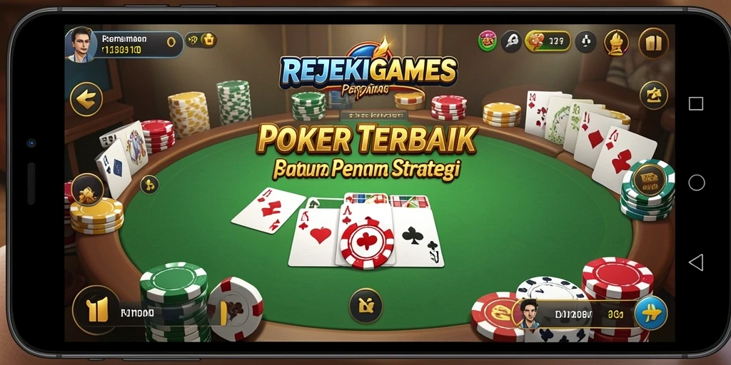 Tampilan gameplay menarik dari REJEKIGAMES yang menggugah semangat poker.