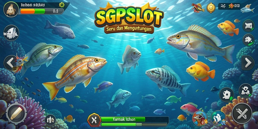 Screenshot utama SGPSLOT menampilkan aksi Tembak Ikan yang mendebarkan.