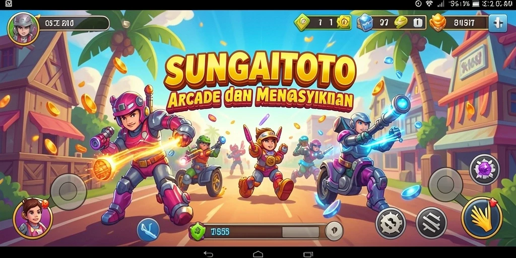 Tangkapan layar SUNGAITOTO menunjukkan aksi seru gameplay Arcade.