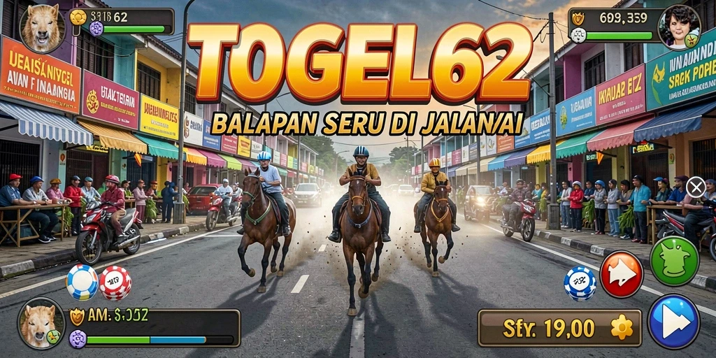 Tangkapan layar gameplay TOGEL62 menunjukkan aksi balapan yang mendebarkan.