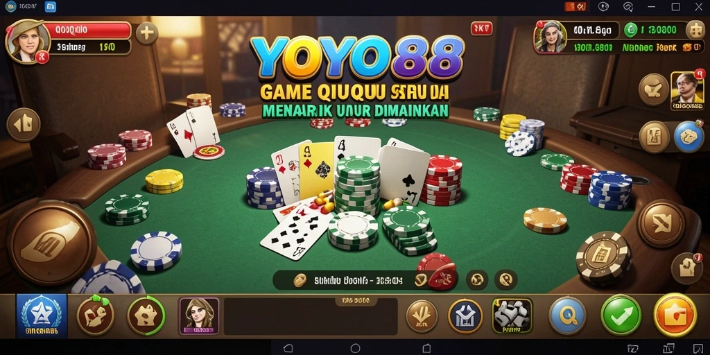 Tangkapan layar gameplay QiuQiu yang menarik di YOYO88.